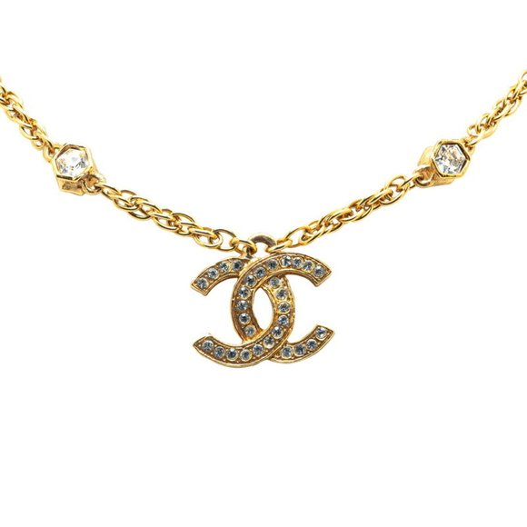 CHANEL Gold Logo Necklace - Picture 1 of 6
